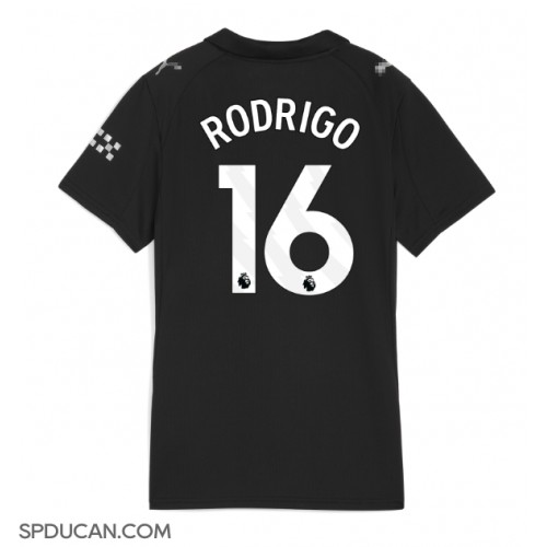 Zenski Nogometni Dres Manchester City Rodri Hernandez #16 Gostujuci 2025-26 Kratak Rukav